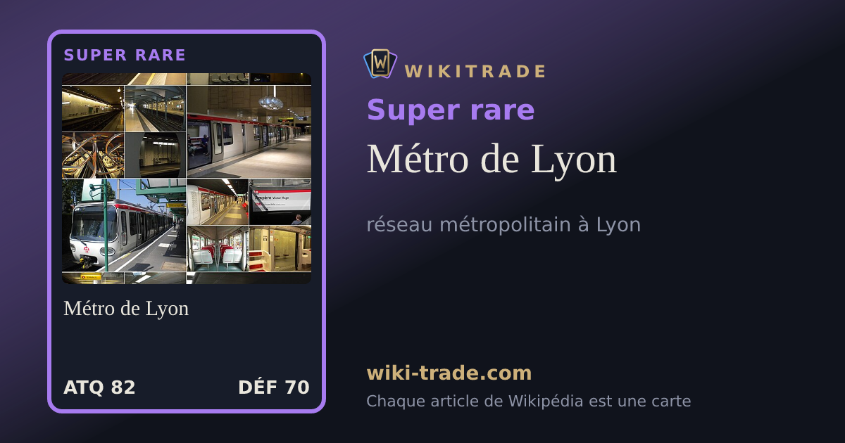 Métro de Lyon — carte Super rare