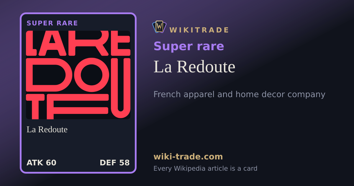 La Redoute — Super rare card
