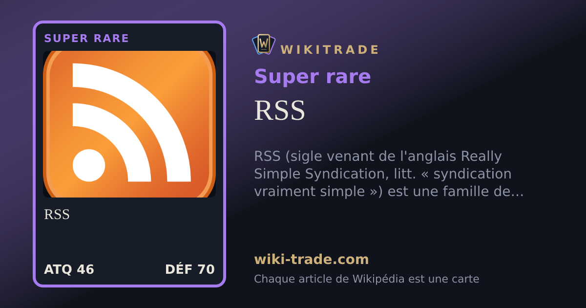 RSS — carte Super rare