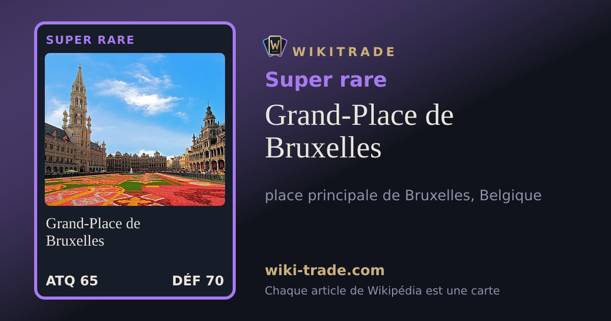 Grand-Place de Bruxelles — carte Super rare