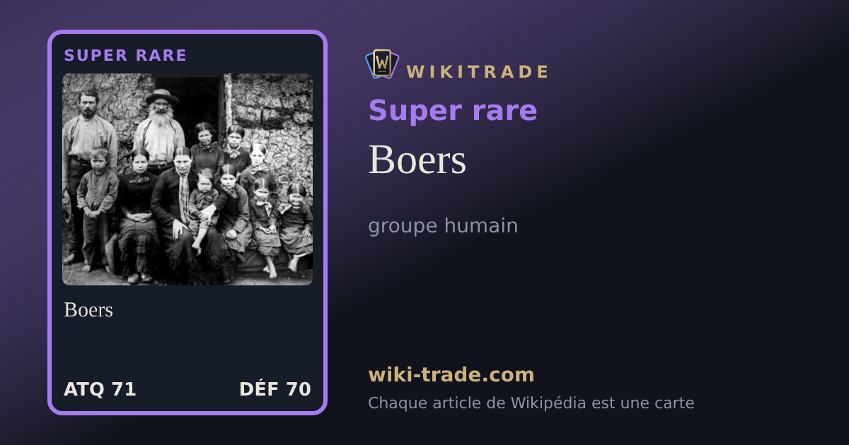 Boers — carte Super rare