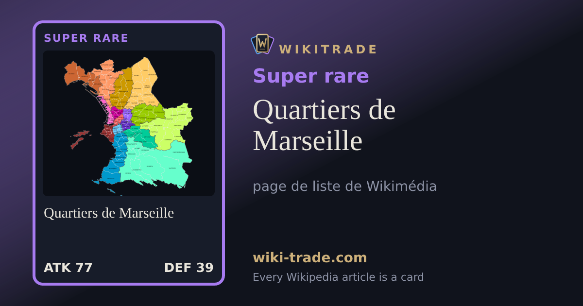 Quartiers de Marseille — Super rare card
