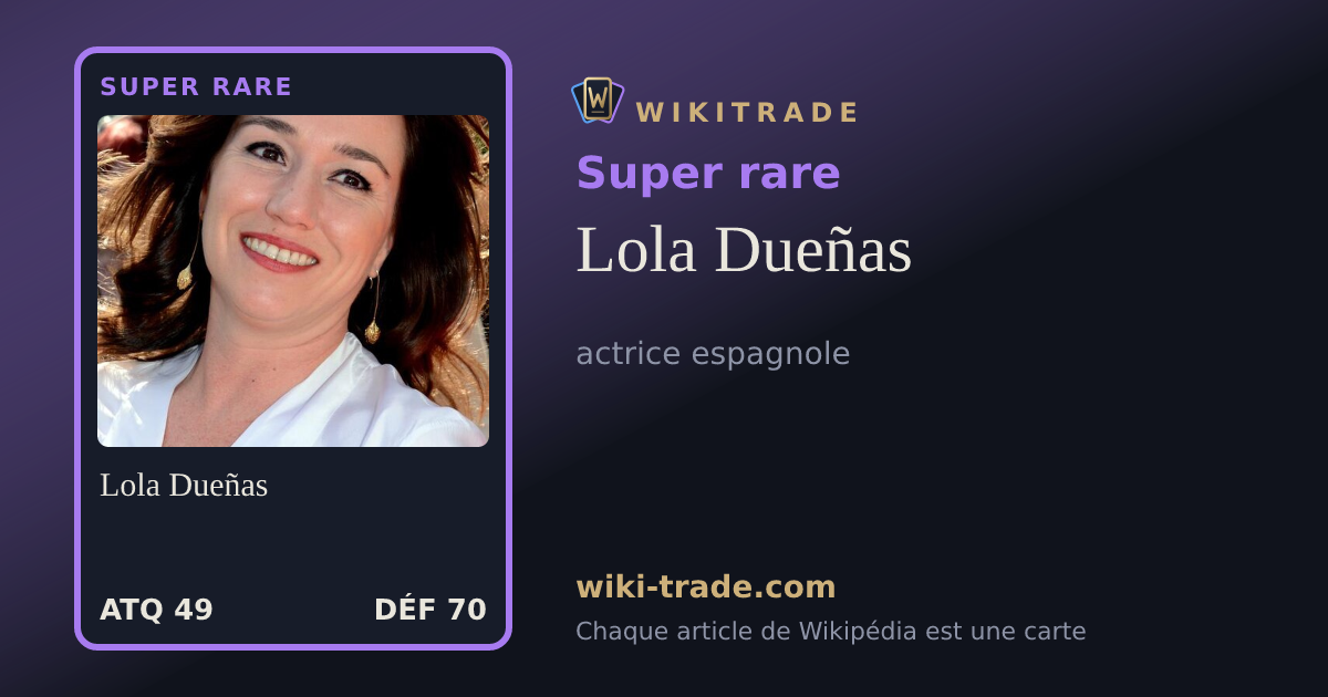 Lola Dueñas — carte Super rare