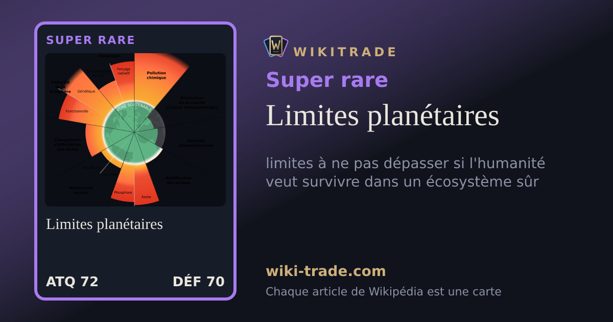 Limites planétaires — carte Super rare