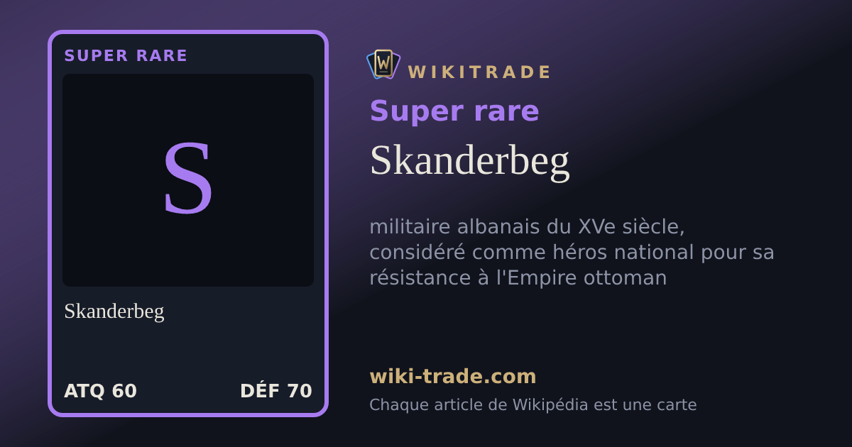 Skanderbeg — carte Super rare