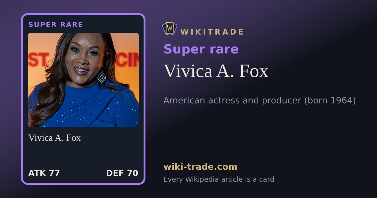 Vivica A. Fox — Super rare card
