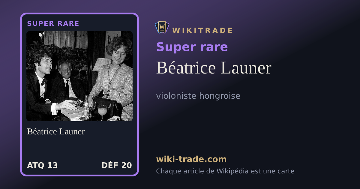 Béatrice Launer — carte Super rare