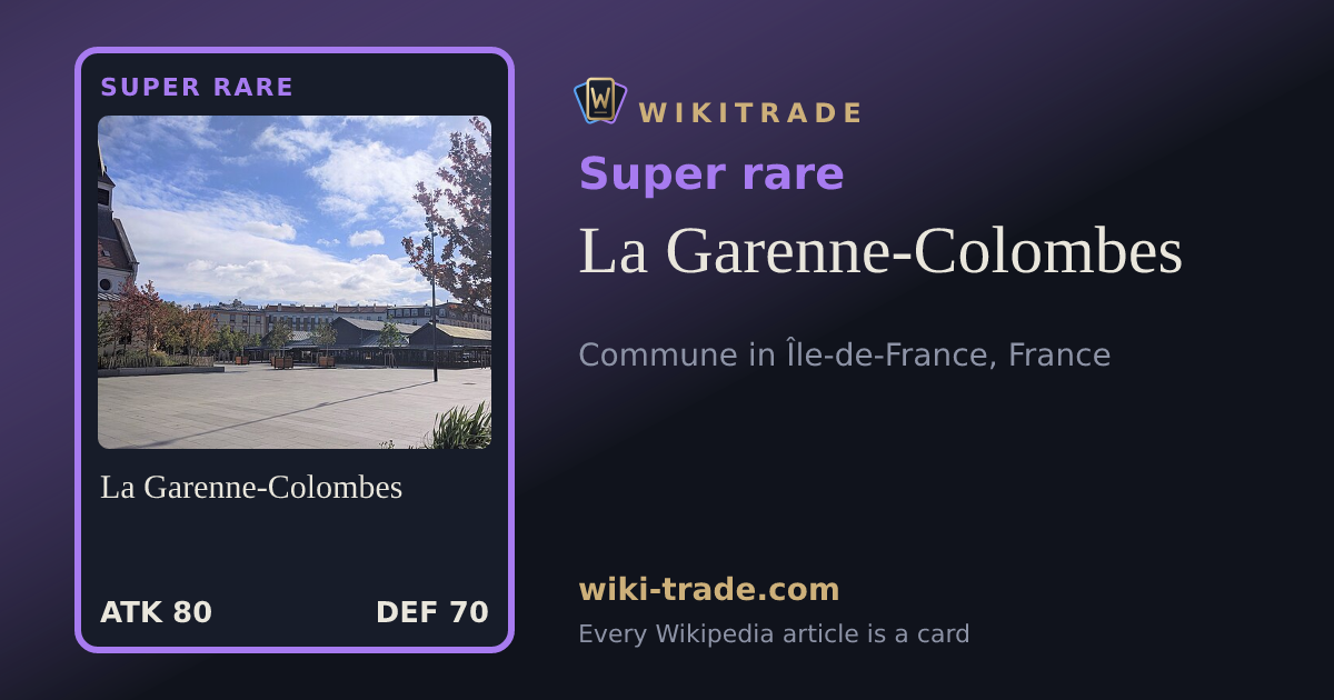 La Garenne-Colombes — Super rare card
