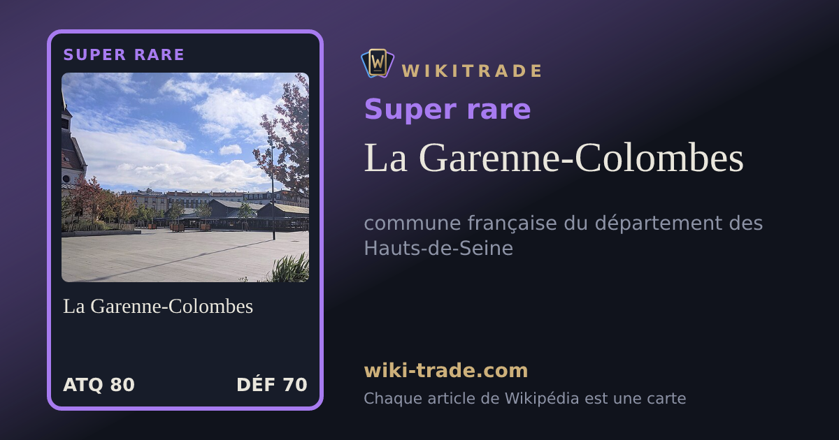 La Garenne-Colombes — carte Super rare