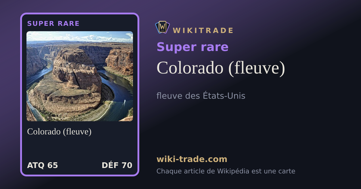 Colorado (fleuve) — carte Super rare