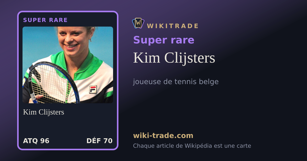 Kim Clijsters — carte Super rare