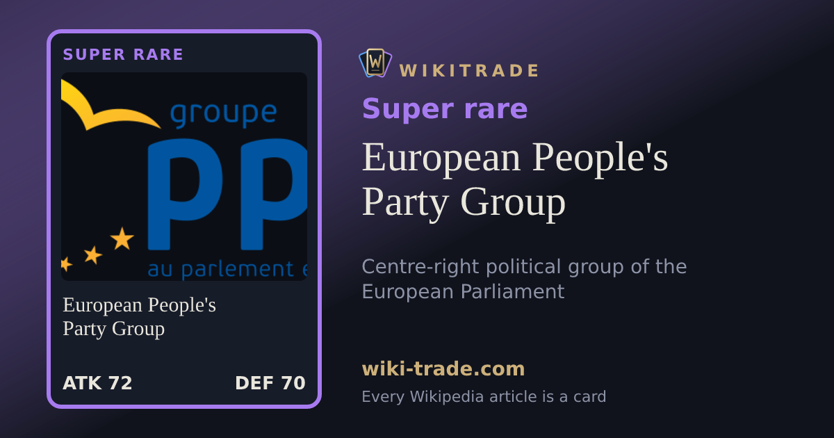 European People's Party Group — Super rare card