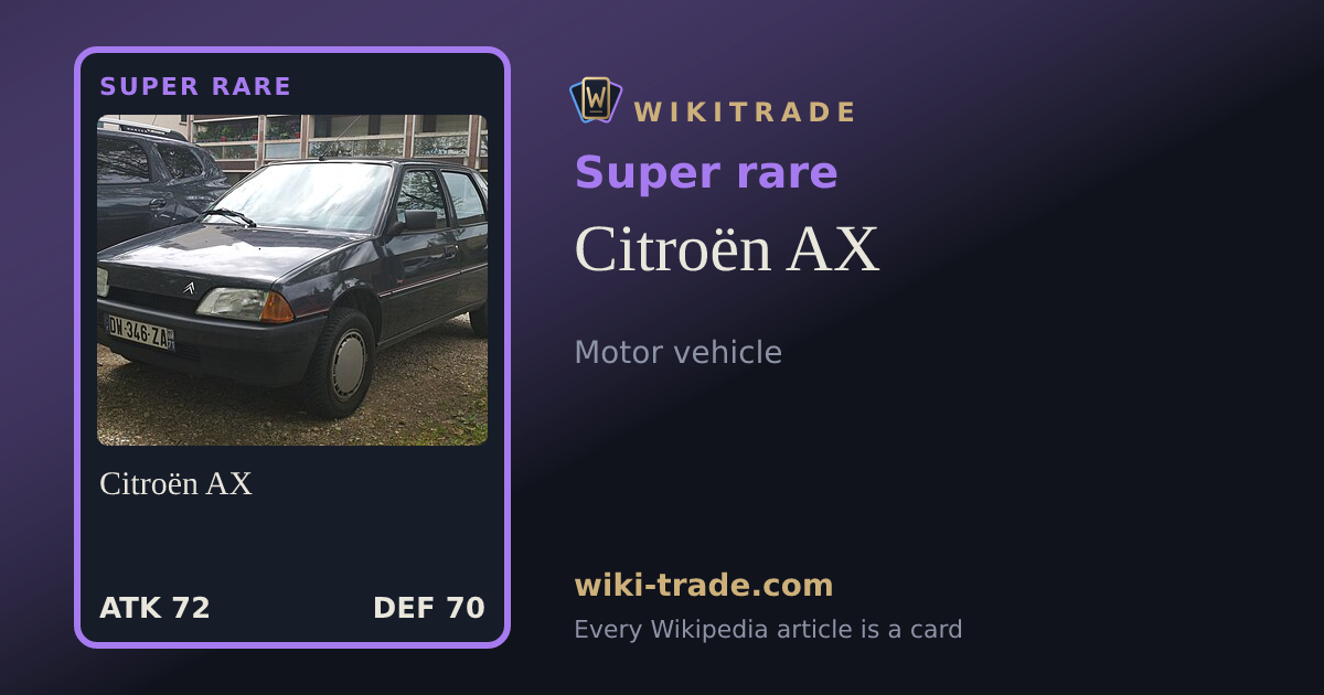 Citroën AX — Super rare card