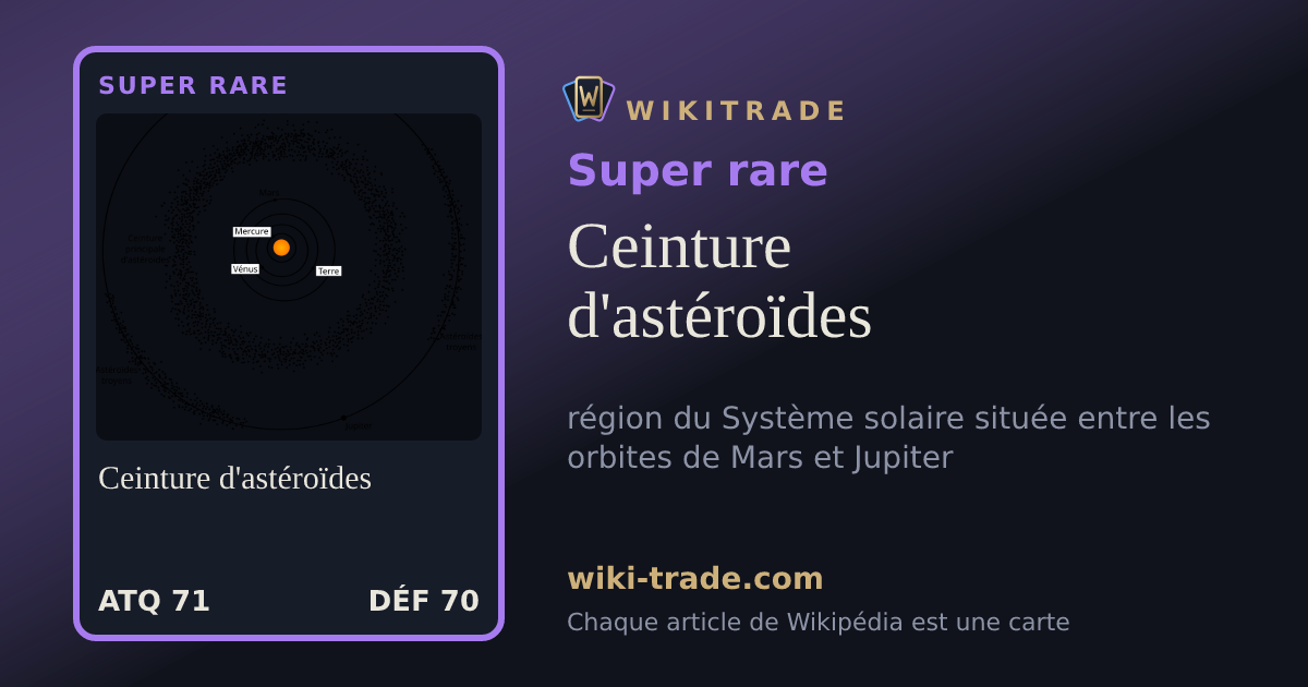 Ceinture d'astéroïdes — carte Super rare