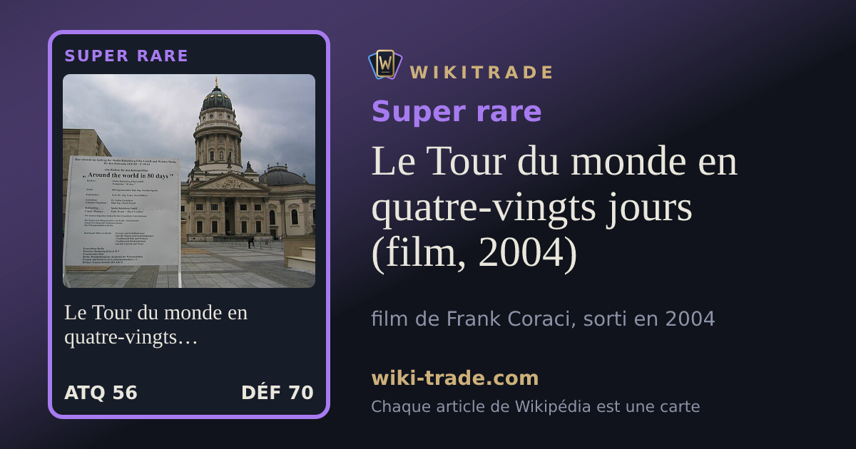 Le Tour du monde en quatre-vingts jours (film, 2004) — carte Super rare
