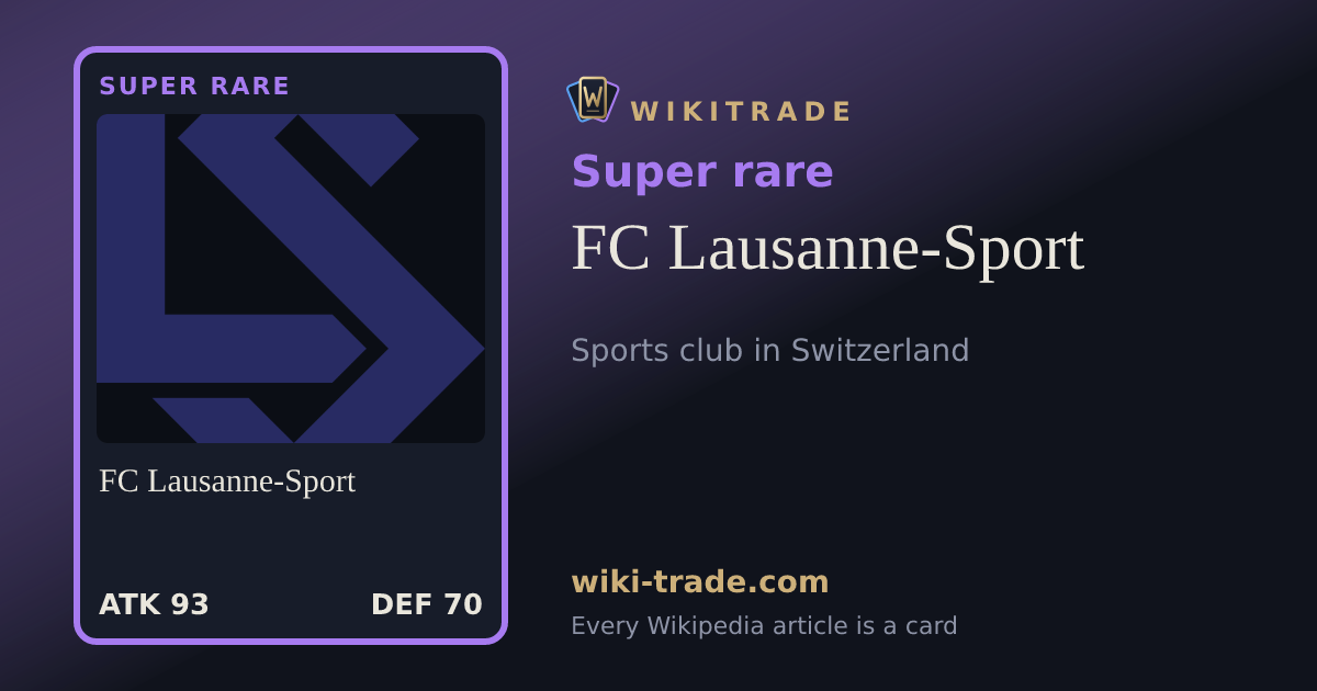 FC Lausanne-Sport — Super rare card
