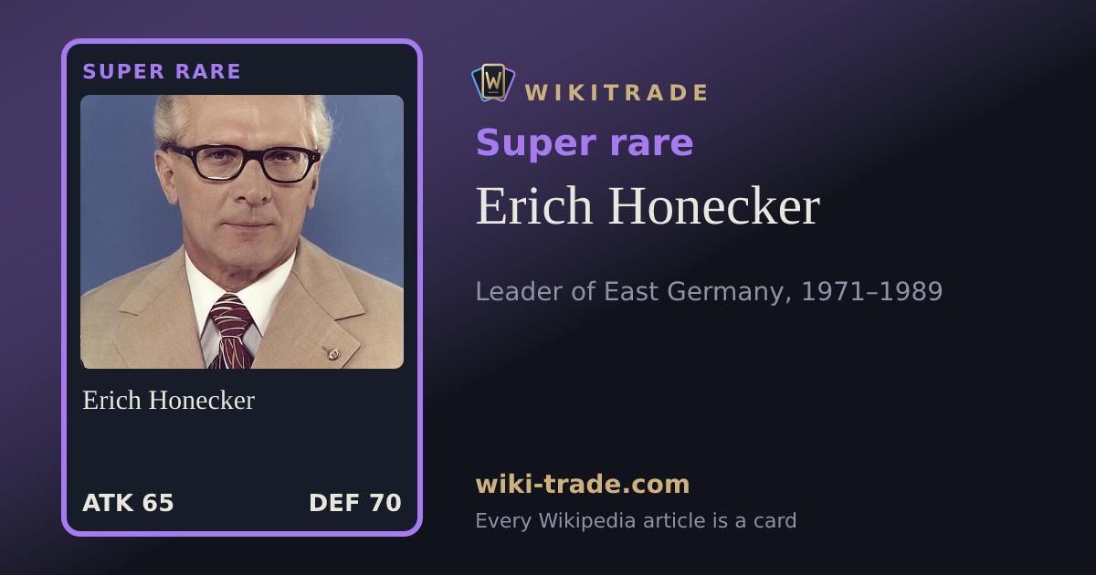 Erich Honecker — Super rare card