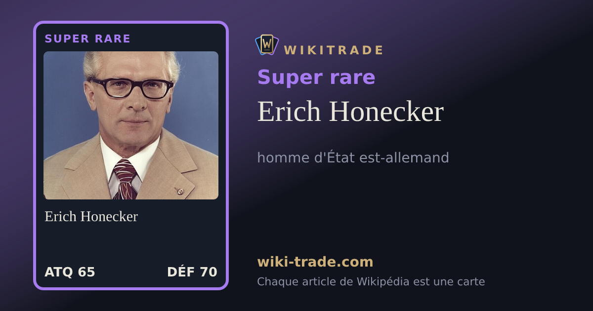 Erich Honecker — carte Super rare