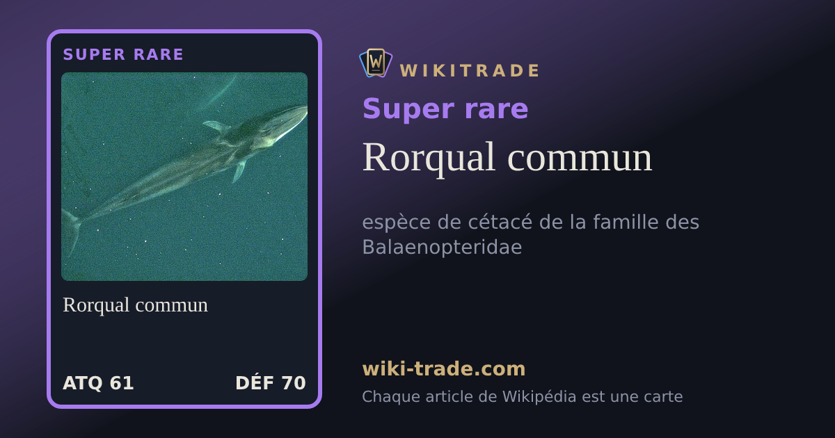 Rorqual commun — carte Super rare