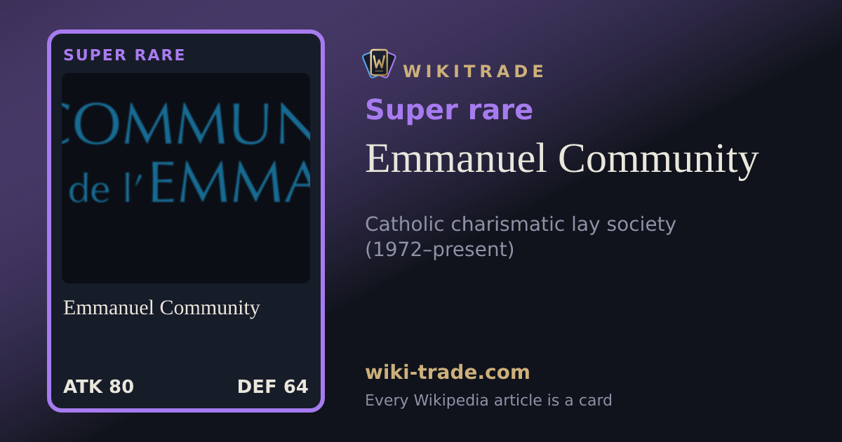 Emmanuel Community — Super rare card