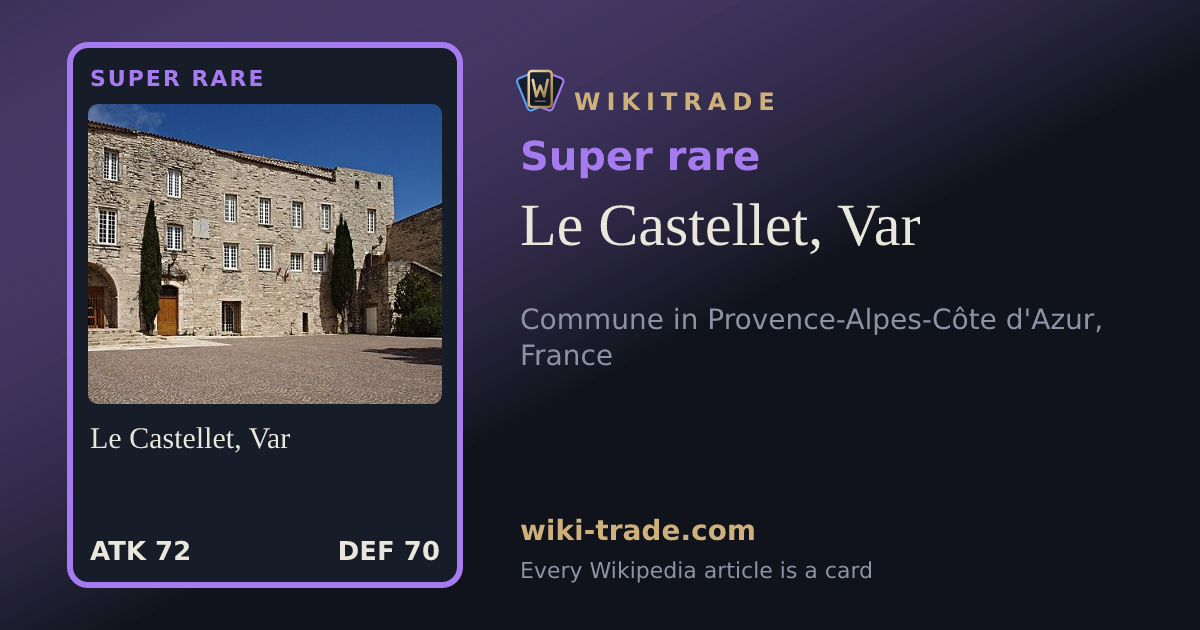 Le Castellet, Var — Super rare card