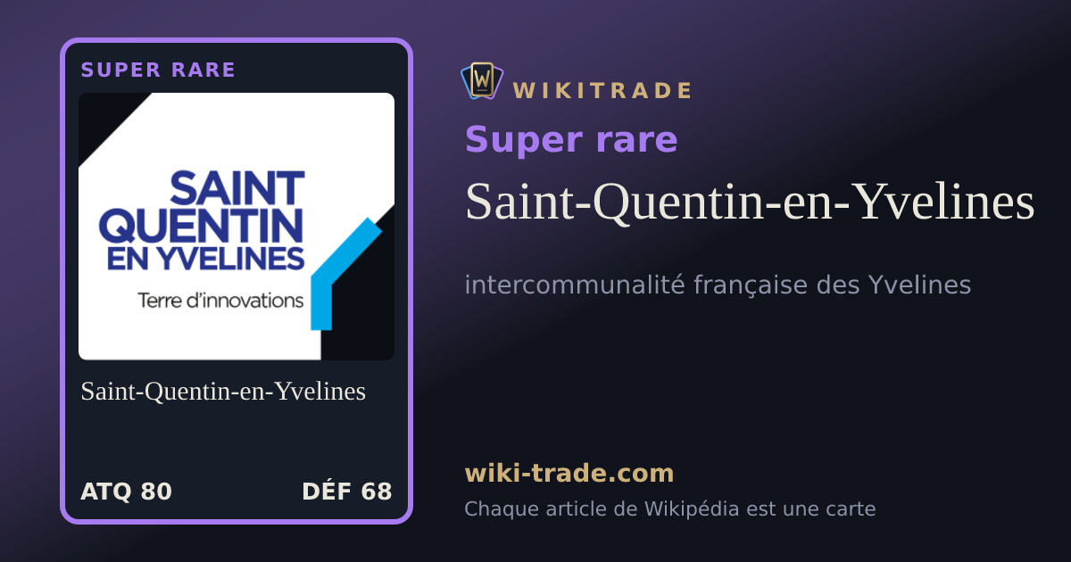 Saint-Quentin-en-Yvelines — carte Super rare