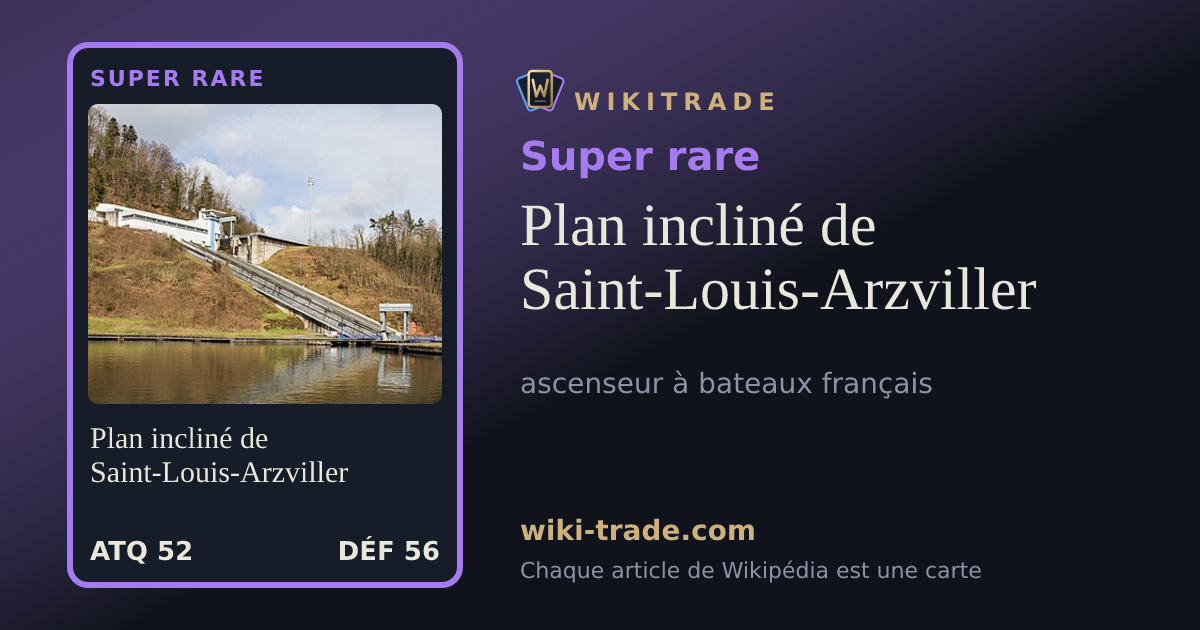 Plan incliné de Saint-Louis-Arzviller — carte Super rare