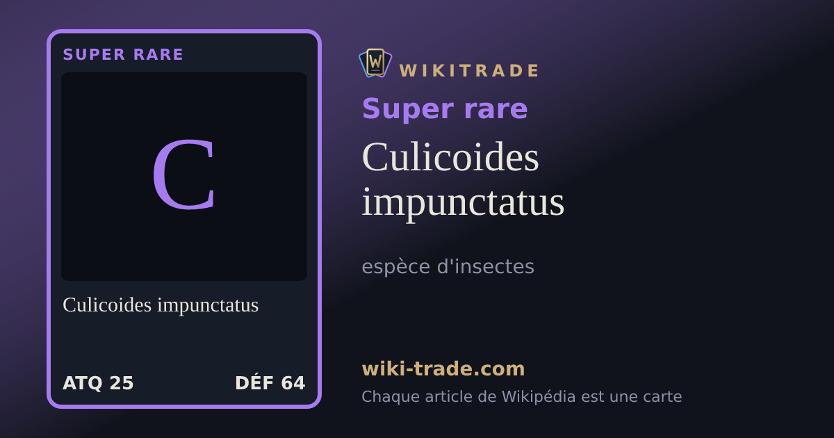 Culicoides impunctatus — carte Super rare
