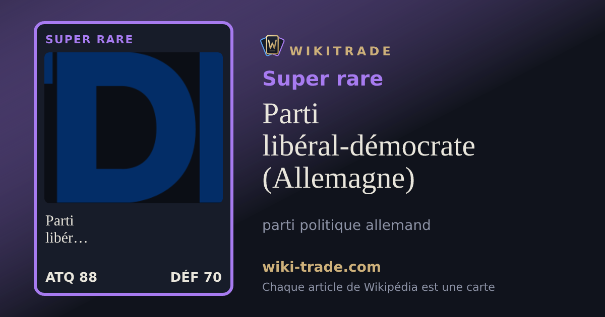 Parti libéral-démocrate (Allemagne) — carte Super rare