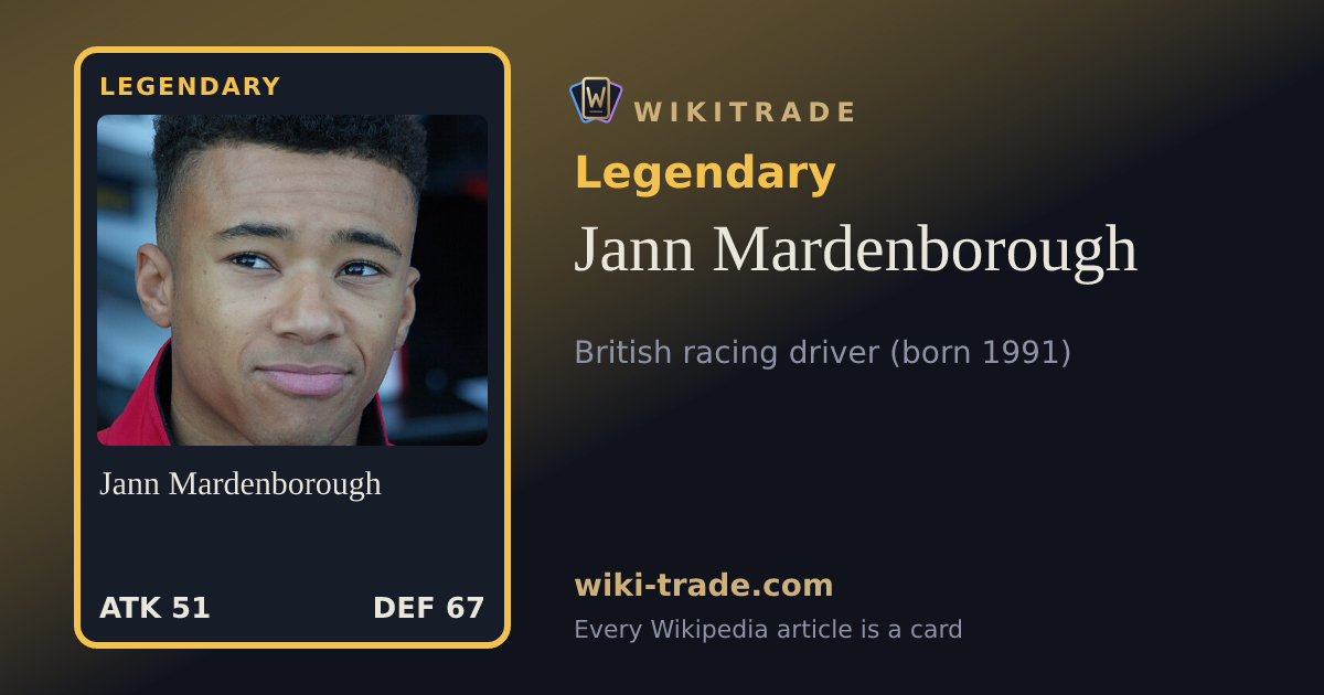 Jann Mardenborough — Legendary card
