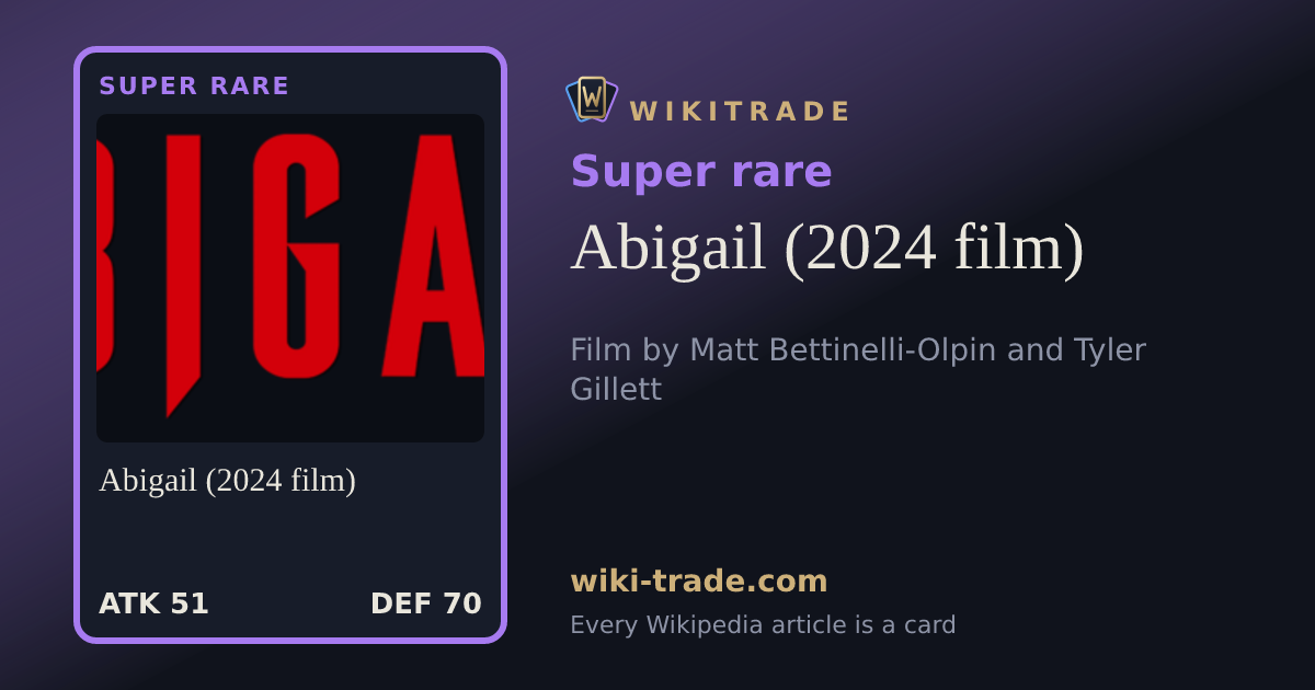 Abigail (2024 film) — Super rare card