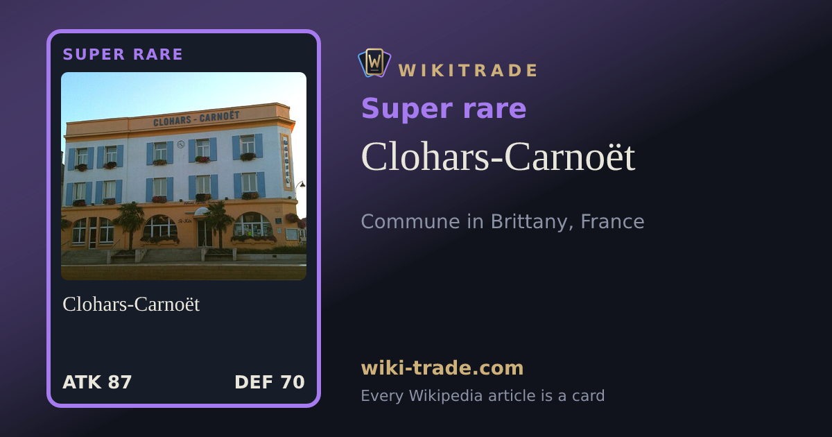 Clohars-Carnoët — Super rare card