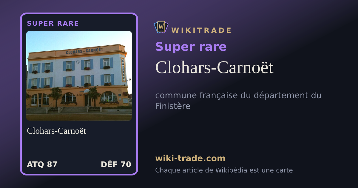Clohars-Carnoët — carte Super rare