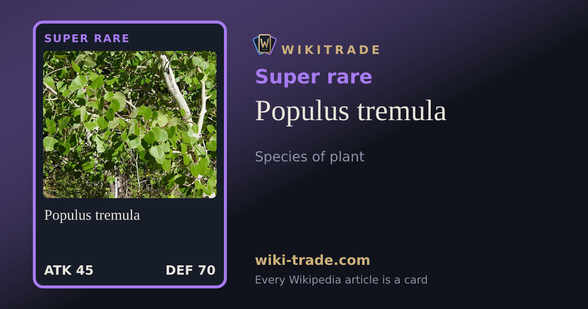 Populus tremula — Super rare card