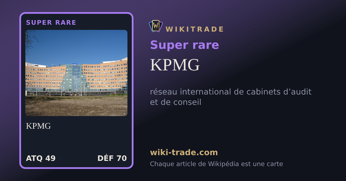 KPMG — carte Super rare