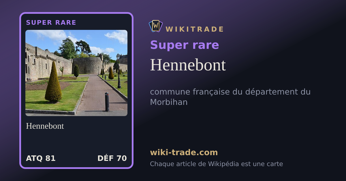 Hennebont — carte Super rare