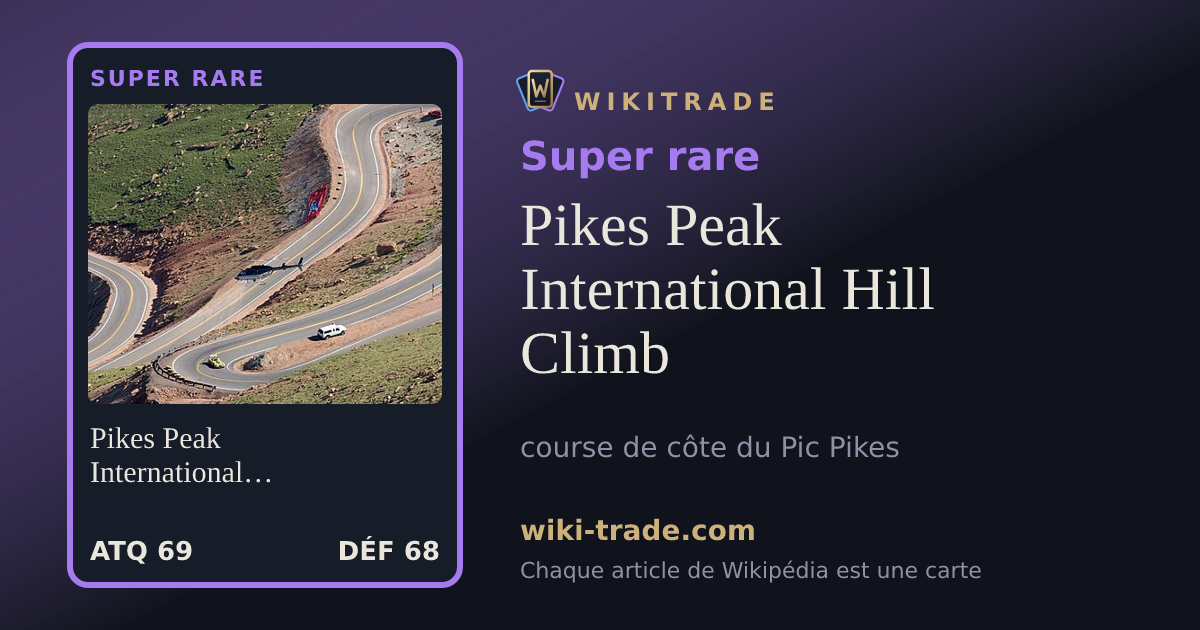 Pikes Peak International Hill Climb — carte Super rare