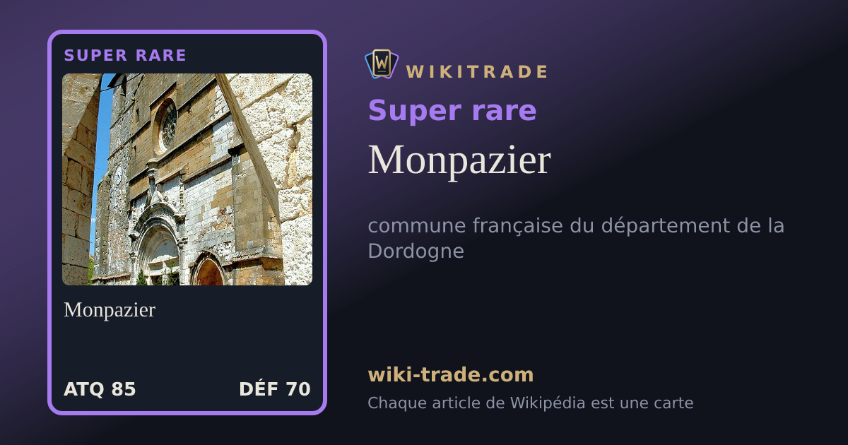 Monpazier — carte Super rare