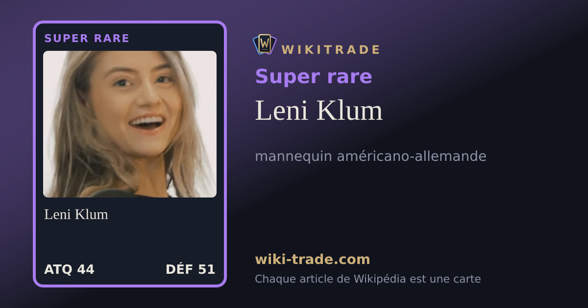 Leni Klum — carte Super rare