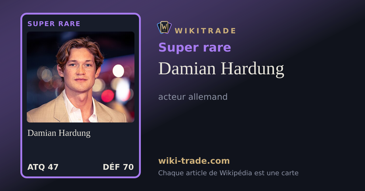 Damian Hardung — carte Super rare