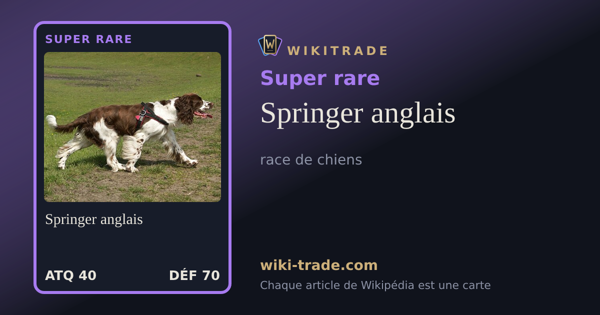 Springer anglais — carte Super rare