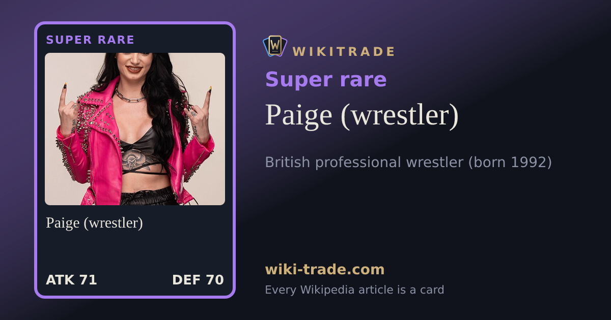 Paige (wrestler) — Super rare card