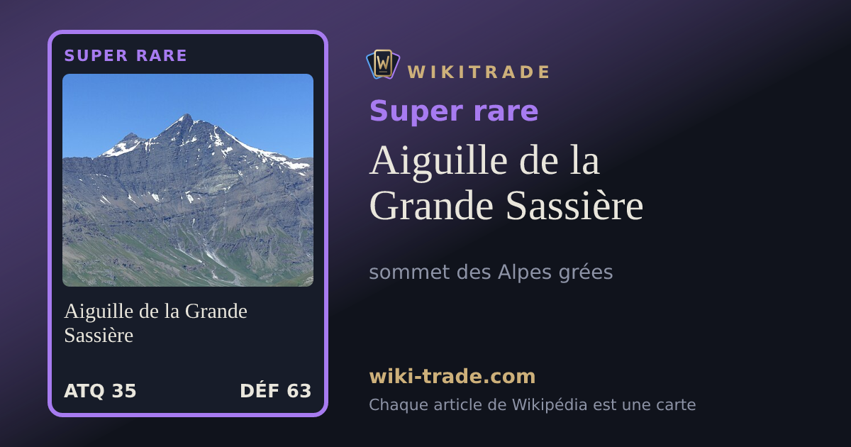 Aiguille de la Grande Sassière — carte Super rare