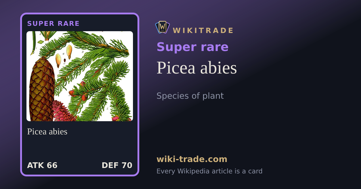 Picea abies — Super rare card