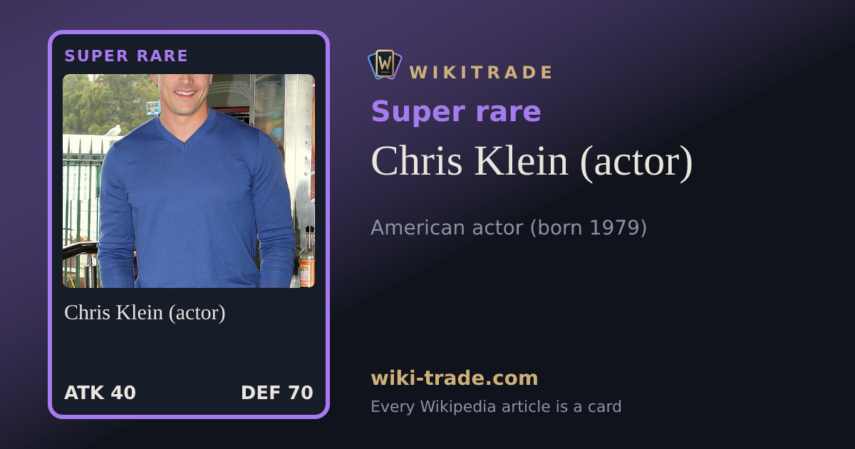 Chris Klein (actor) — Super rare card