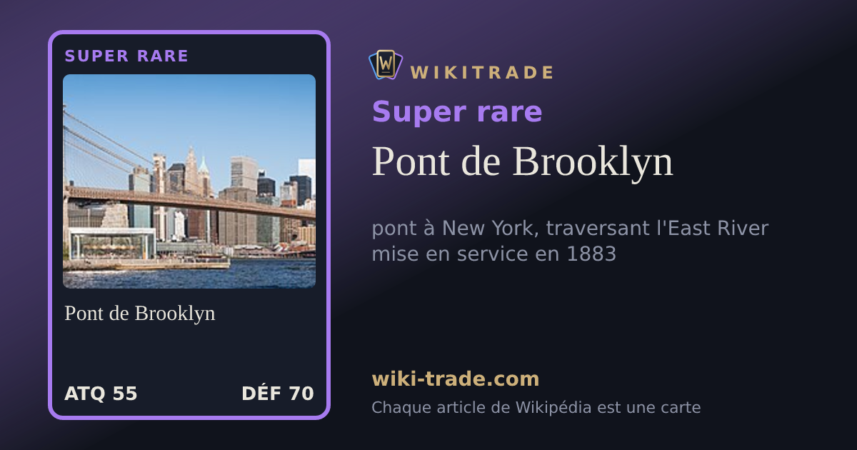 Pont de Brooklyn — carte Super rare