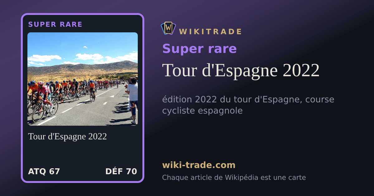 Tour d'Espagne 2022 — carte Super rare