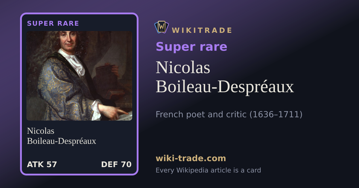 Nicolas Boileau-Despréaux — Super rare card