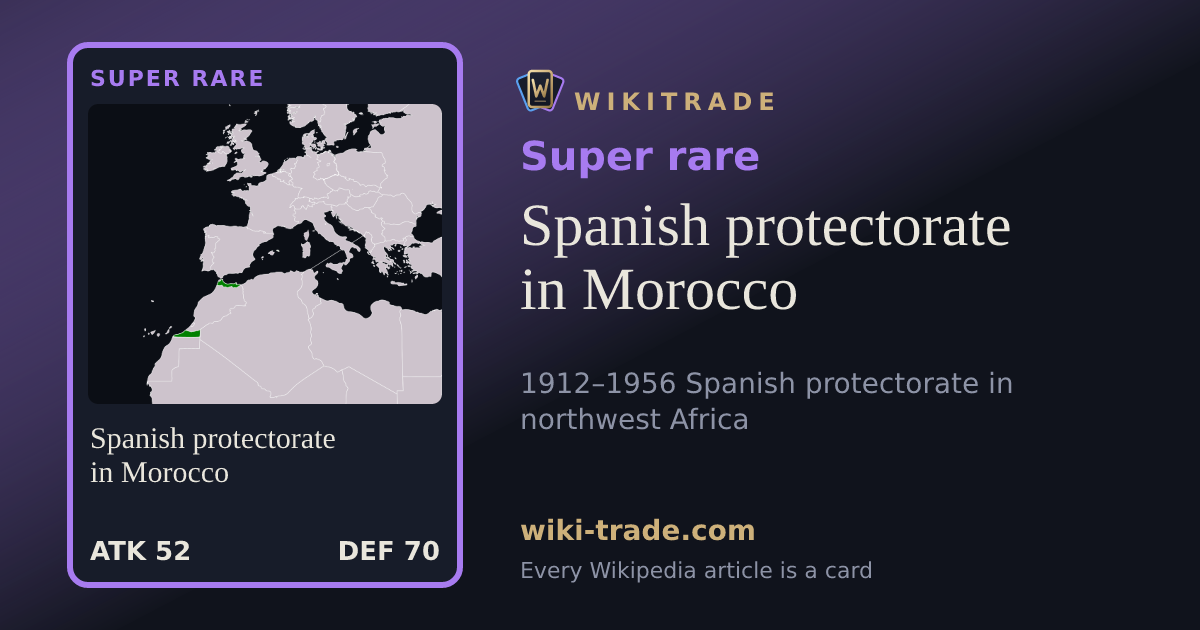 Spanish protectorate in Morocco — Super rare card