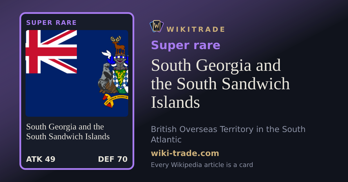 South Georgia and the South Sandwich Islands — Super rare card